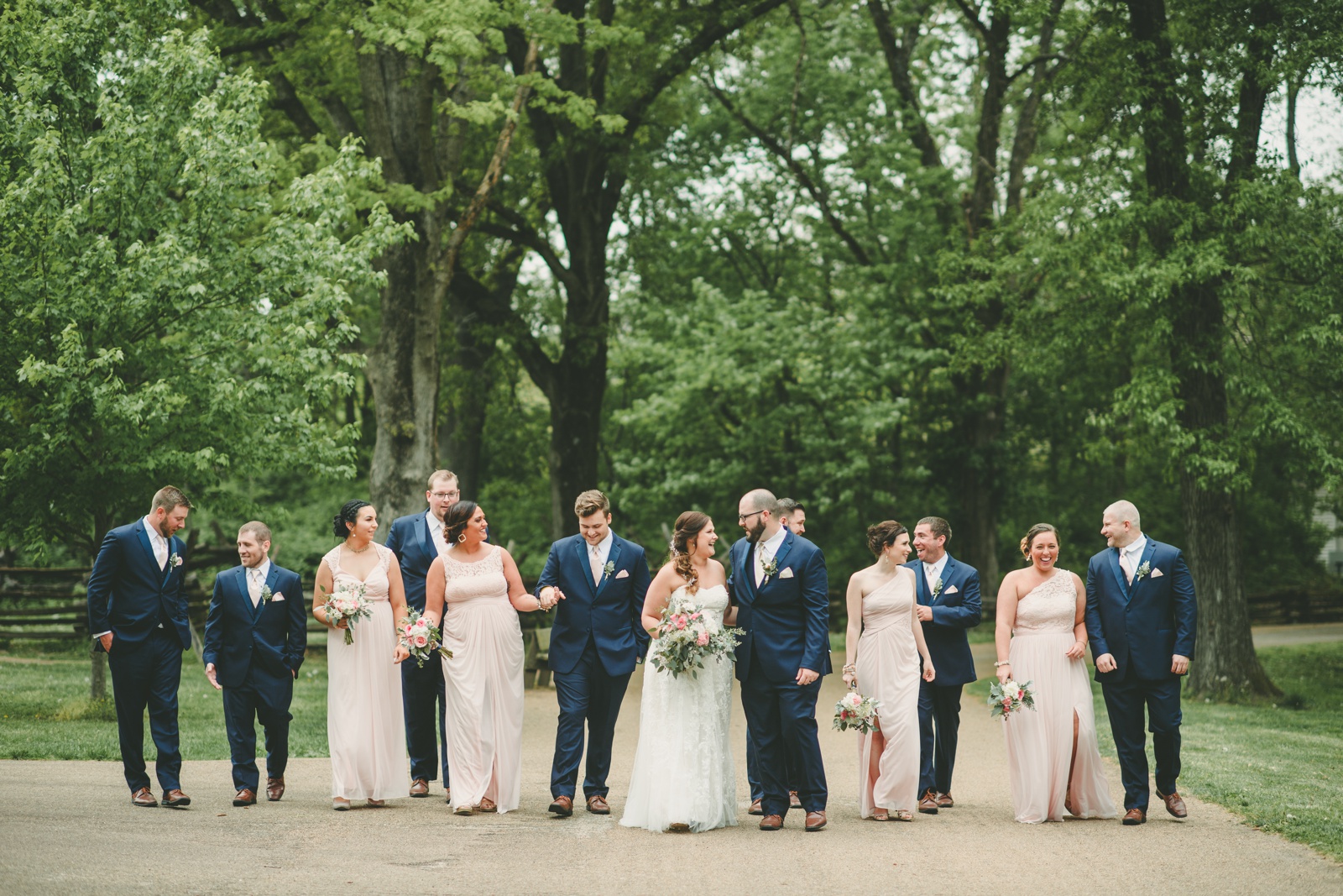 Andrea & Bryan | Petersburg, IL Navy and Blush Whimsical Garden Party ...